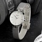 Женские кварцевые часы CURREN, наручные часы из нержавеющей стали с сетчатым ремешком, 2019