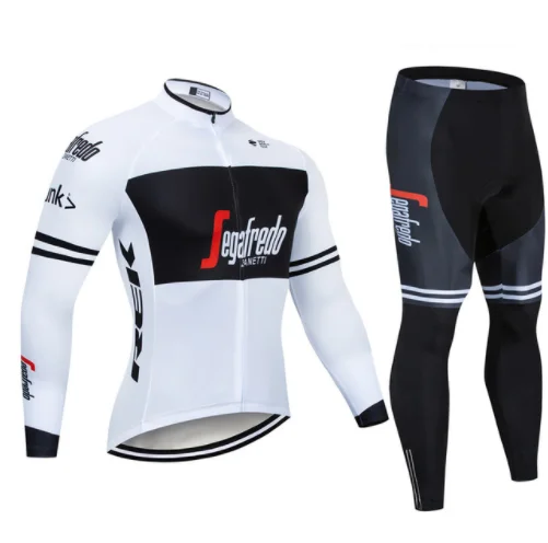 Cycling set Коллекция весна осень новая желтая веломайка с длинным рукавом Мужская Уличная гоночная Треккинговая велосипедная Джерси ropa ciclismo набор - Цвет: Cycling set