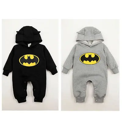 3-24 M Newborn Baby Boys Hooded Rompers Clothes Romper Infant Babies Bat Outfits One-pieces Clothing | Детская одежда и обувь