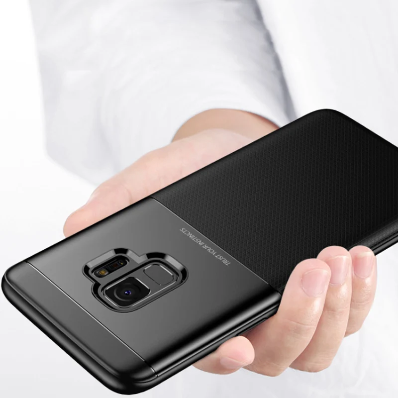Новый роскошный чехол с полной защитой для Samsung Galaxy S9 Plus мягкий из ТПУ + жесткий