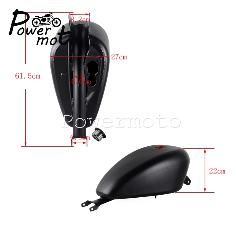 3 Гал EFI XL бак черный на заказ топливный для Harley Sportster XL883 XL1200 XL72 Железный Superlow Forty
