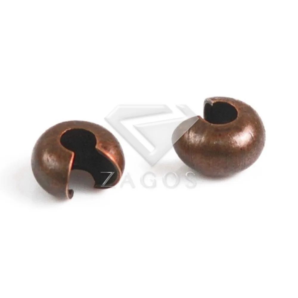Antique Copper 100 шт латунные бусины 4x3,5x2,4 мм для изготовления ювелирных изделий, подходят для изготовления ювелирных изделий, браслетов и ожерелий, опт CP0028 - Цвет: Antique Copper