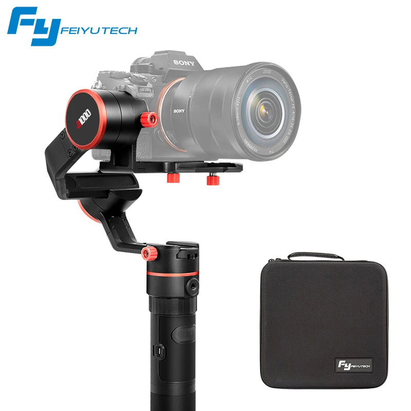 Feiyu A1000 3-осевой шарнирный стабилизатор для DSLR камеры двойной ручной захват a6500 a6300
