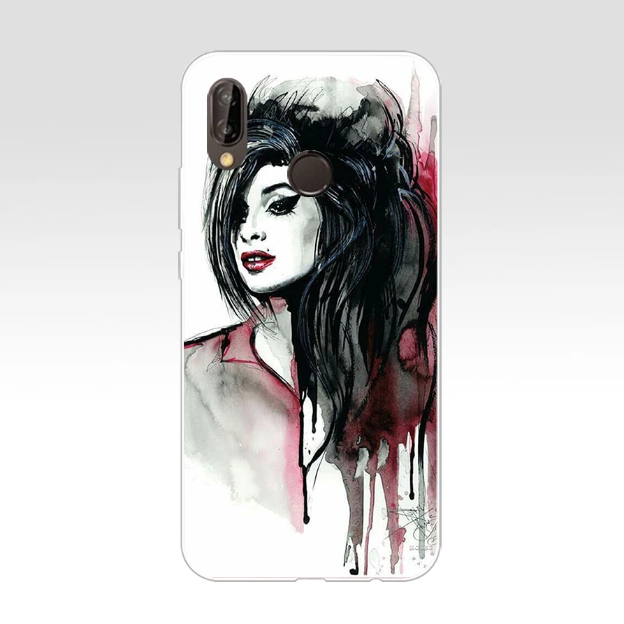 219AQ amy winehouse 2 Мягкий Силиконовый ТПУ чехол для huawei p 20 lite pro y6 2017 mate 10 | Мобильные