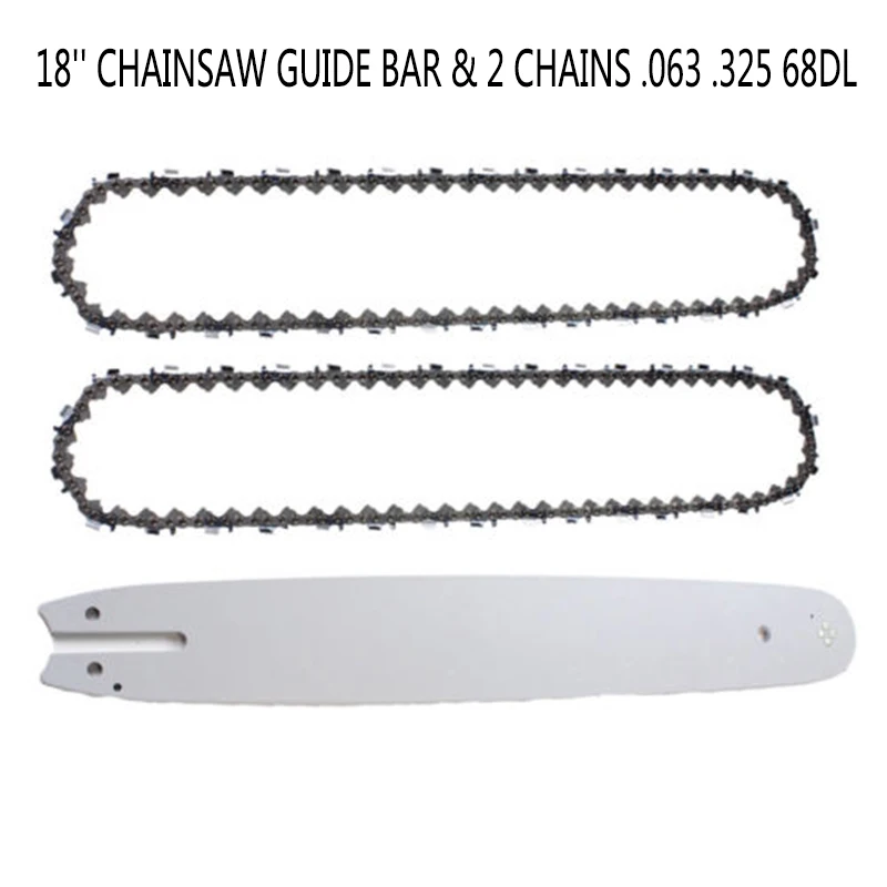 

68DL 18 Inch Chainsaw Guide Bar +Saw Chain .063 .325 For Stihl 023 025 MS 210 Drive Links Garden Power Wood Working Tools