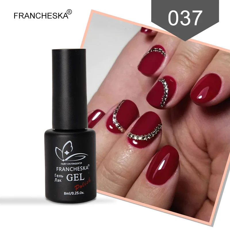 Francheska 037 Francheska Базовое покрытие tirnak oje гель лак Топ базовый набор верхнее покрытие nagellak полуперманентный впитывающий Гель-лак для ногтей lakiery hybrydowe - Цвет: Francheska 037