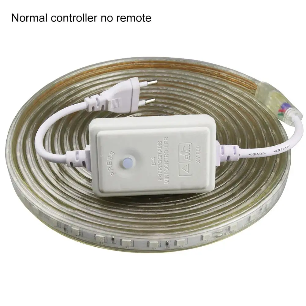 Normal controller Пульт дистанционного управления RGB Светодиодные ленты 220 V 220 Вт водостойкый led Светодиодные ленты Светильник ИК 60 Светодиодный s/m 5050 лента светодиодный полосы полоса веревка светильник лента IL - Испускаемый цвет: Normal controller