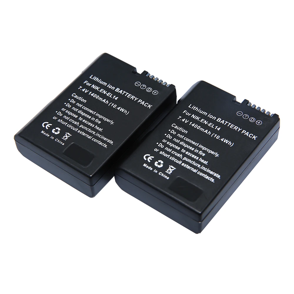 Aopuly EN-EL14 ENEL14 EN EL14 Батареи для камеры пакет + ЖК-дисплей Dual USB Зарядное устройство