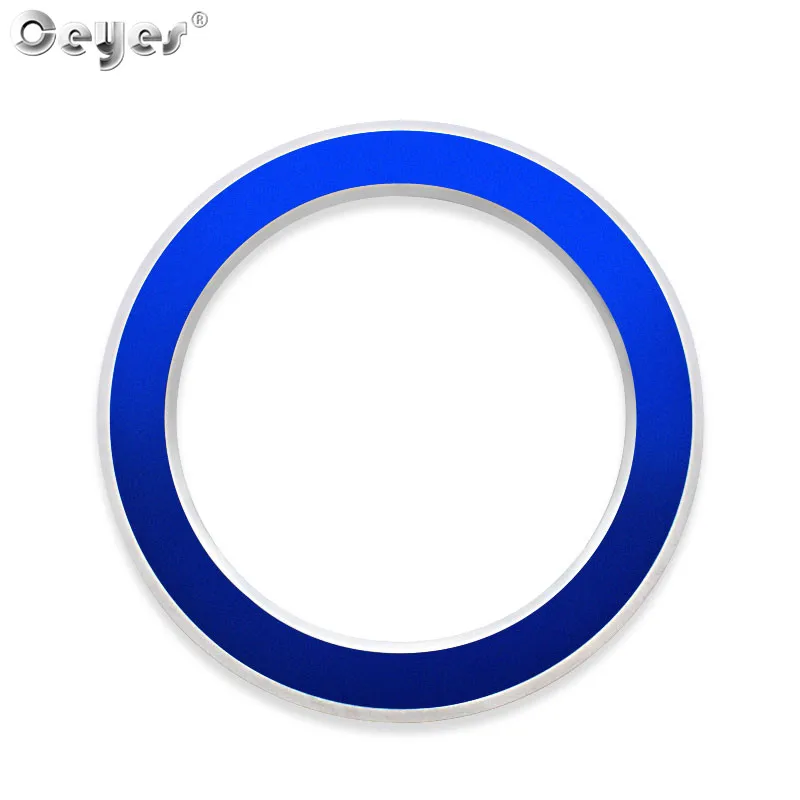 Blue Start Ring Ceyes Автомобиль Стайлинг двигатель старт стоп авто аксессуары крышки переключателей зажигания кольца Чехол для Mercedes Benz AMG GLC GLA класс C200L - Название цвета: Blue Start Ring