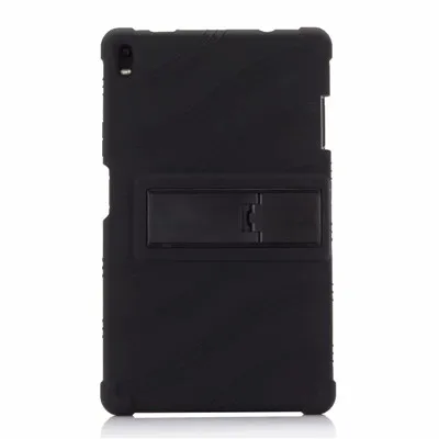 black Мягкий чехол для lenovo TAB 4, 8 Plus, 8,0 дюймов, силиконовый чехол-подставка для lenovo TAB 4, 8 Plus, TB-8704F, TB-8704N, чехол для планшета - Цвет: black