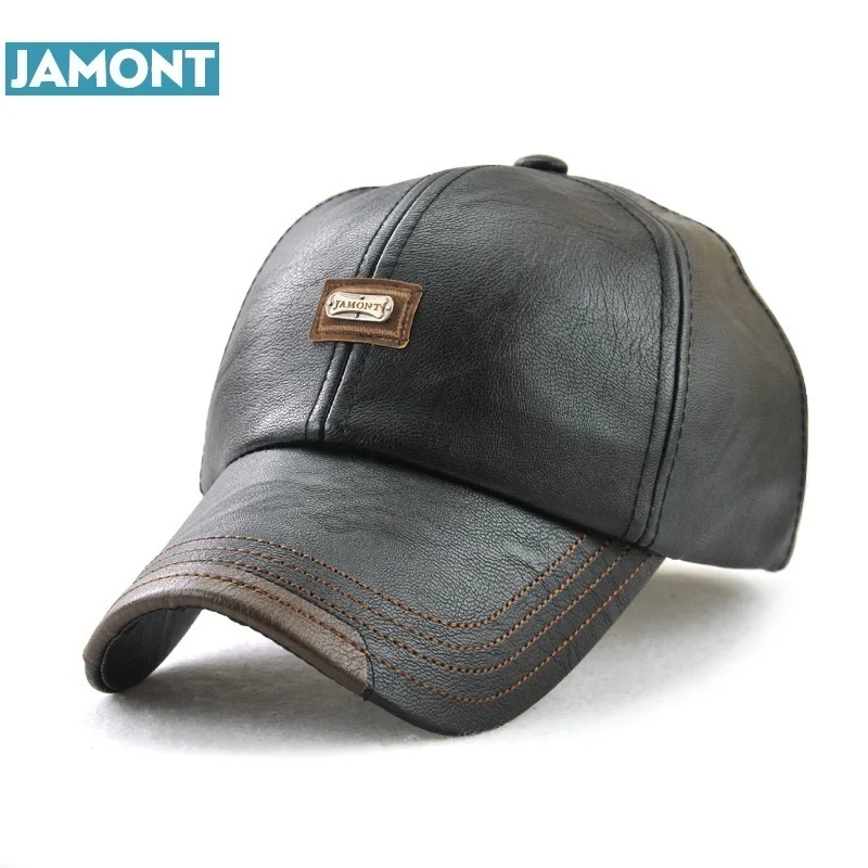 Простая Новая Мужская бейсболка, женские кожаные бейсболки, Casquette, брендовая Регулируемая косточка, ПУ шапки для мужчин, папа, зимняя бейсболка s