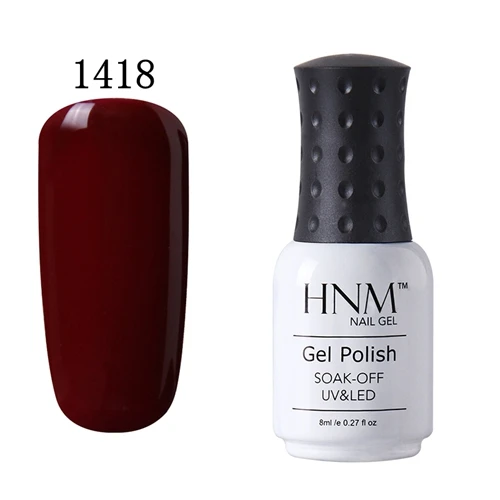 HNM 8 мл УФ-гель для ногтей светодиодный светильник Гель-лак 58 цветов Гель-лак чистые цвета Полупостоянный Гель-лак для ногтей основа - Цвет: 1418