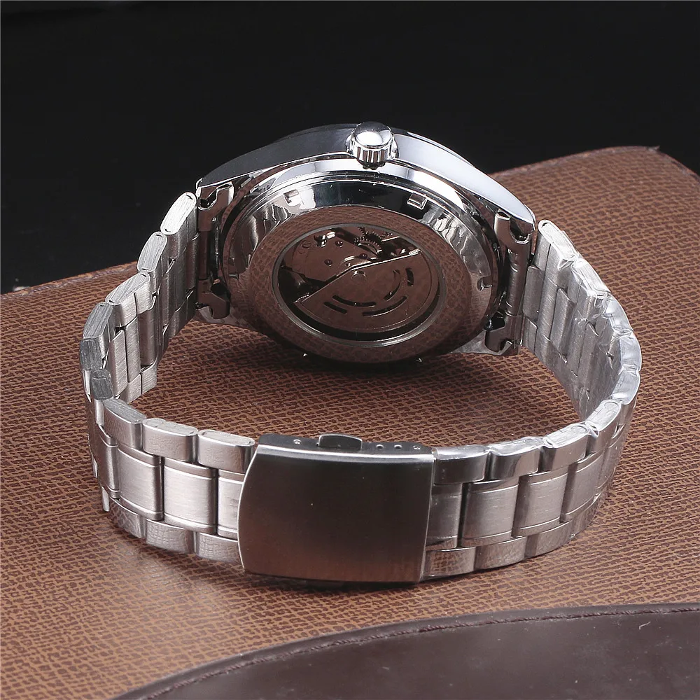 Автоматические Мужские часы WINNER деловые классические из нержавеющей стали с