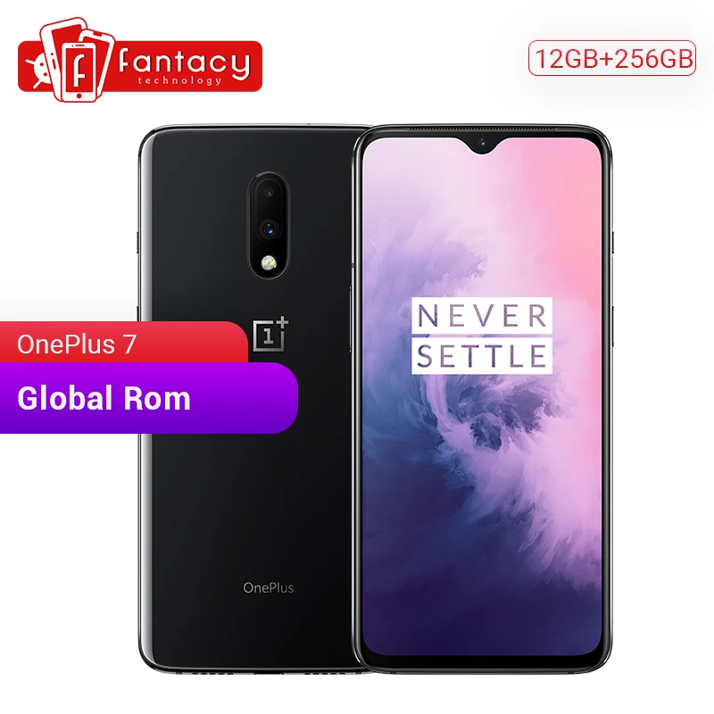 Gloabl rom Oneplus 7, 12 Гб ОЗУ, 256 Гб ПЗУ, Смартфон Snapdragon 855, 6,41 дюймов, AMOLED дисплей, отпечаток пальца, камера 48 МП, UFS 3,0