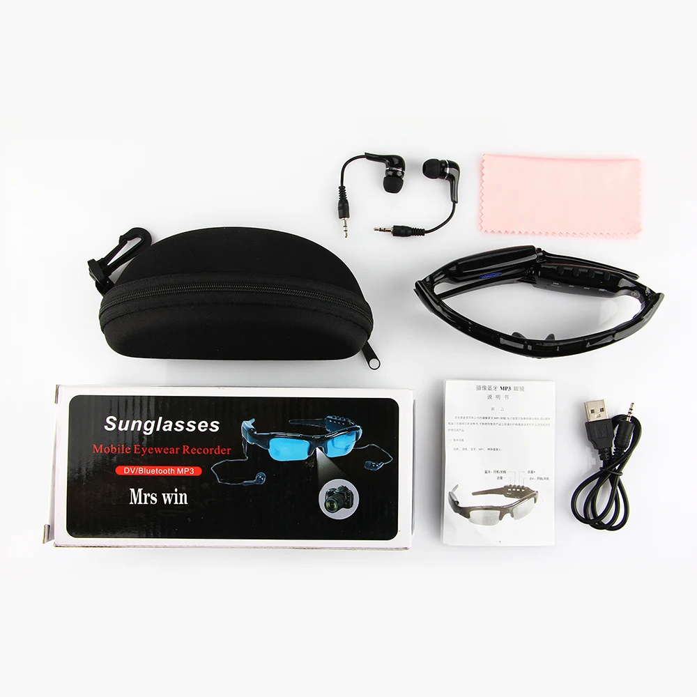 Умные очки музыкальный видеорегистратор DVR DV MP3 1080P Bluetooth соединение телефон солнцезащитные очки камера Поддержка TF карта для улицы