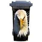 Самодельная наклейка с орлом, съемный водостойкий стикер наклеек для мусорного ведра, 120 литра, 240 литра