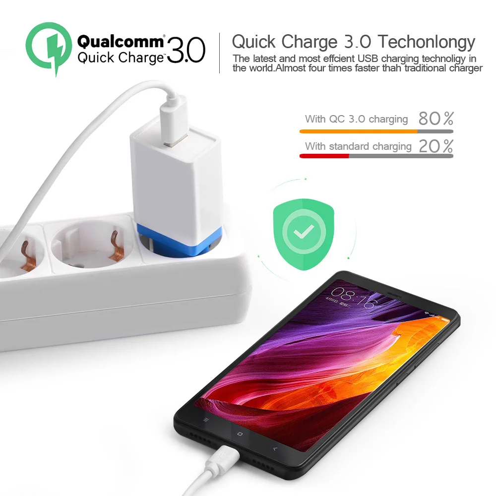 Быстрое зарядное устройство 3 0 быстрое USB QC3.0 QC2.0 18 Вт портативный настенный