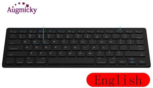 Black English Русская французская испанская Беспроводная Bluetooth 3,0 клавиатура для Iphone Android планшетный ПК Мини клавиатура для iPad серии система iOS - Цвет: Black English