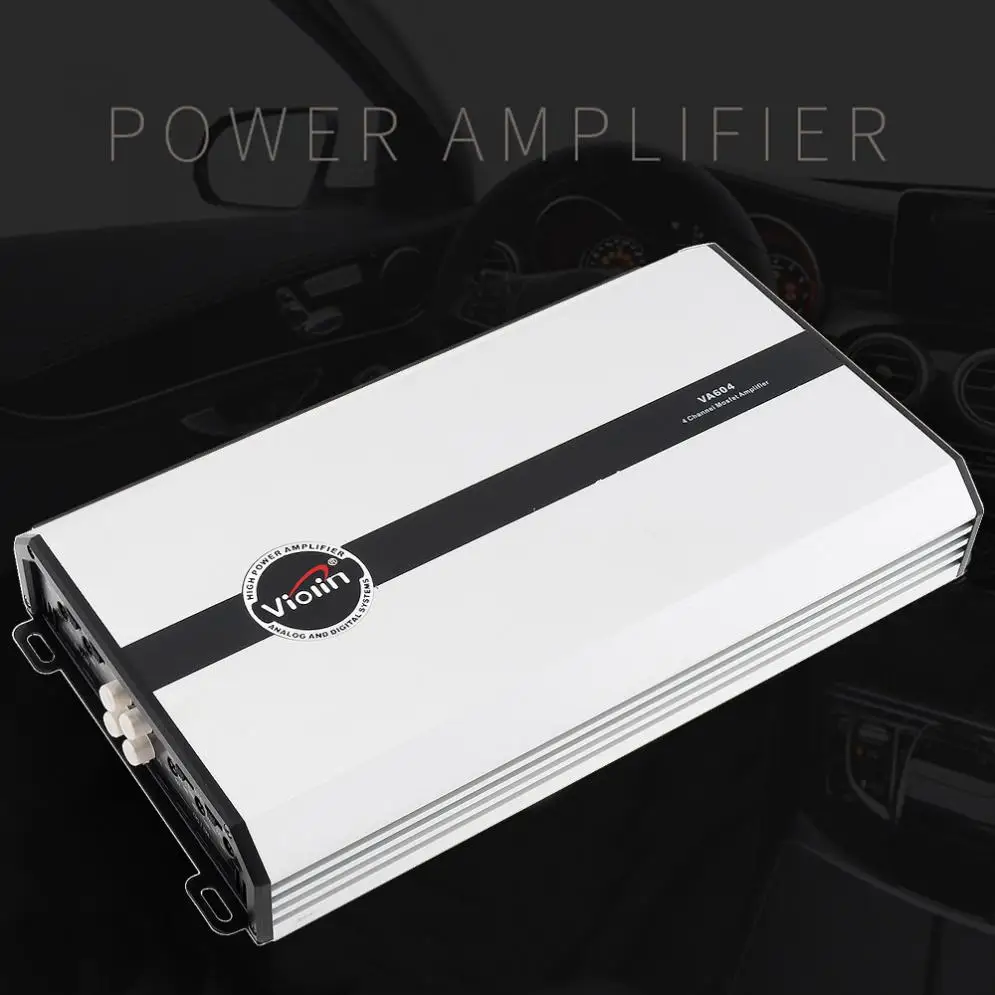 12V 180W 4 канала класса D Цифровой Алюминий сплав высокопроизводительный автомобильный стерео усилитель автомобильный медиа системы для автомобиля, дома