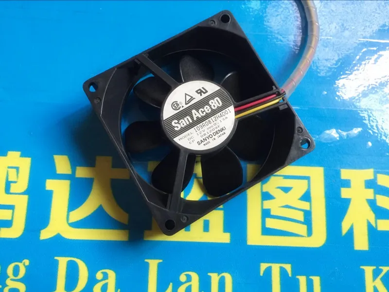 Sanyo Denki 109R0812H4D01 Сервер охлаждающий вентилятор DC 12V 0.13A 80x80x25 мм 3 провода|Кулеры и