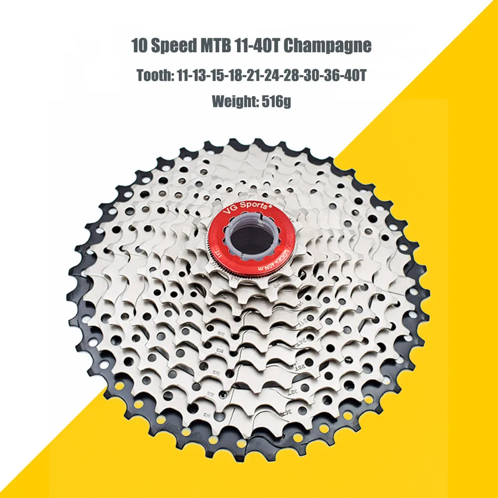 11-40T Champagne Велосипед MTB Freewheel 10 скоростей 11-32 T/36 T/40 T/42 T/46 T/50 T SRAM дорожный велосипед кассета маховик 10 V cog cdg VG Sports - Цвет: 11-40T Champagne