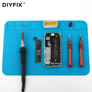 Теплоизоляционная силиконовая Рабочая подкладка, Настольный коврик, платформа для обслуживания паяльной станции BGA, сварочные инструменты, аксессуары