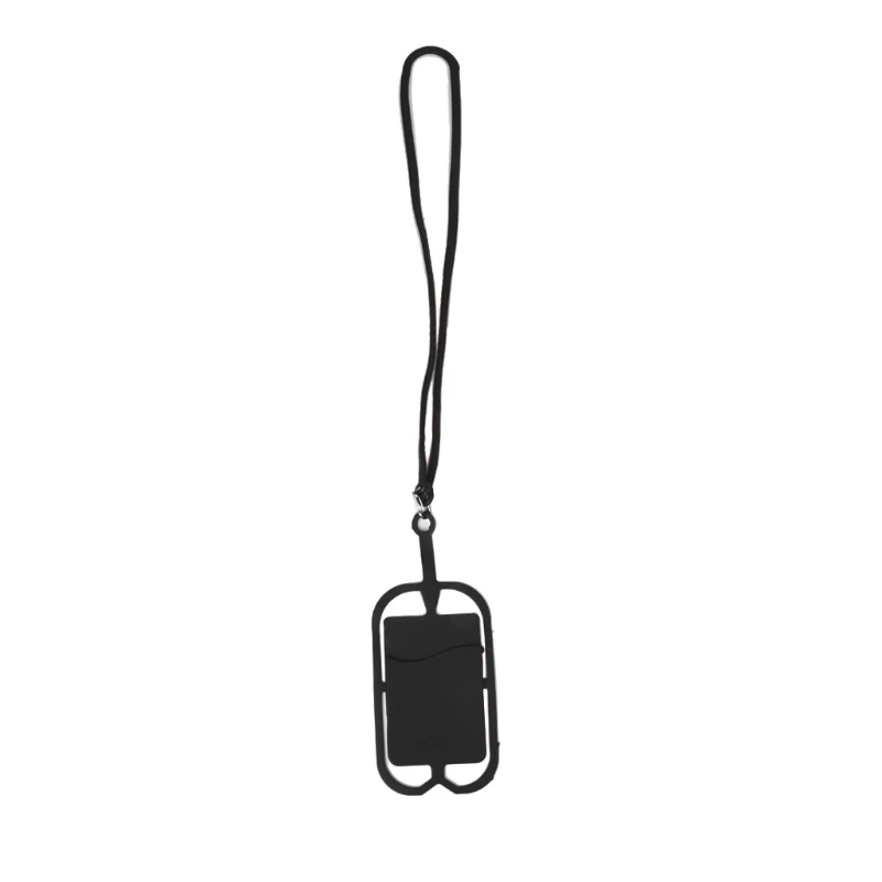 ALITER Detachable Silicone Lanyard Phone MP3 Case Holder Neck Strap With ID Card Slot