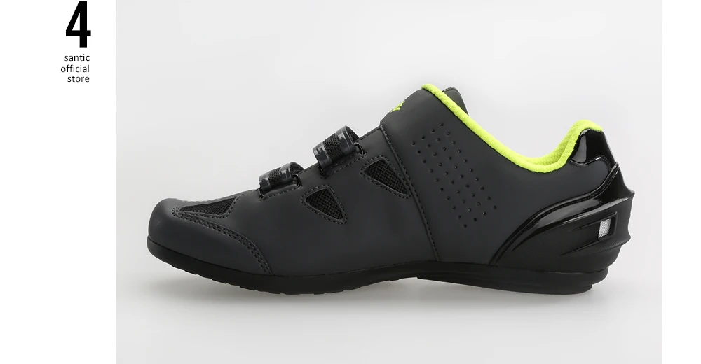 Santic Men No-Lock Cycling Shoes Reflective MTB Shoes Bike Bicycle Rubber Outsole Breathable Road Shoes Zapatillas Ciclismo