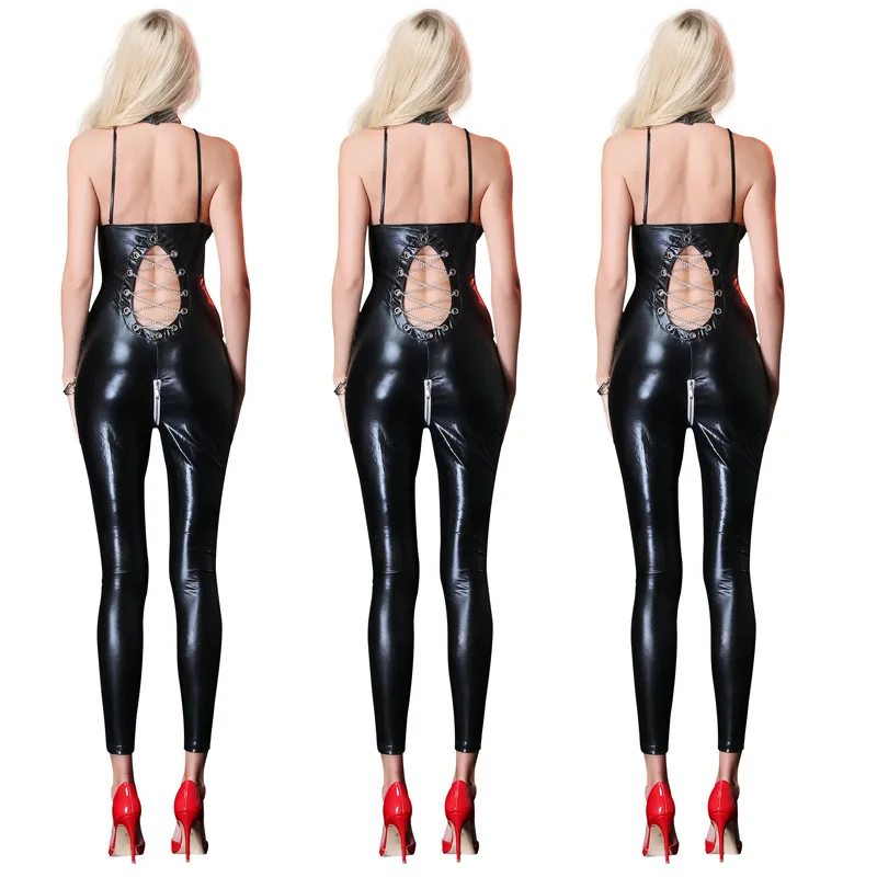 Эротические латекс женское белье комбинация для женщин открытая промежность без