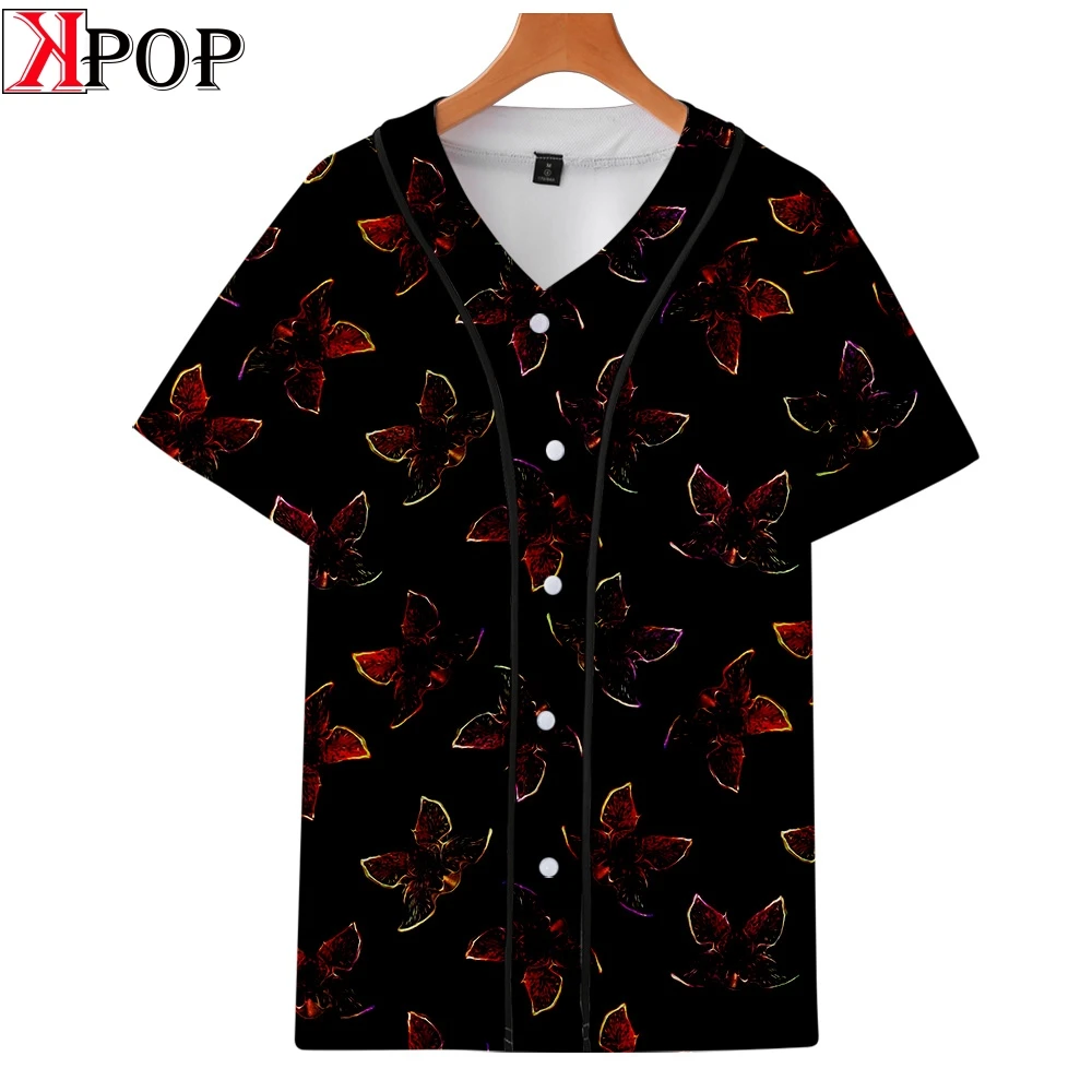 Мужская/Женская Базовая футболка Stranger Things Повседневная летняя большого размера