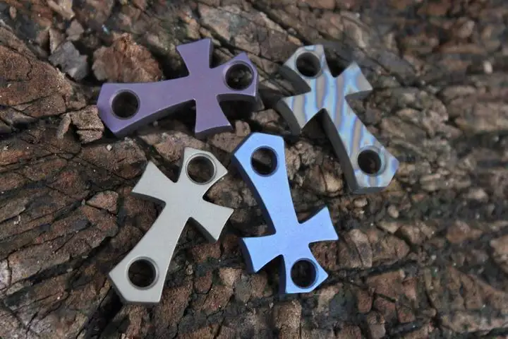 Титан сплав TC4 Ножи бусины человек H &quotКрест&quot кулон строка веревка мульти