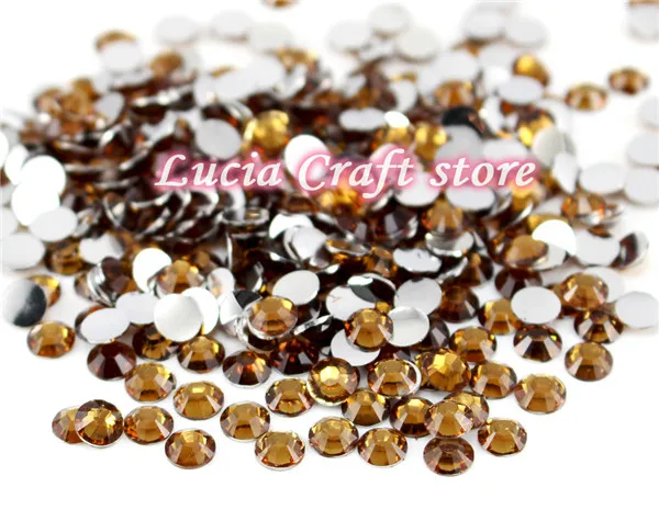 Coffee color Lucia Crafts 3 мм 2000 шт./пакет 17 Цвета для выбора SS10 FlatBack Стразы для рукоделия камни F0705 - Цвет: Coffee color