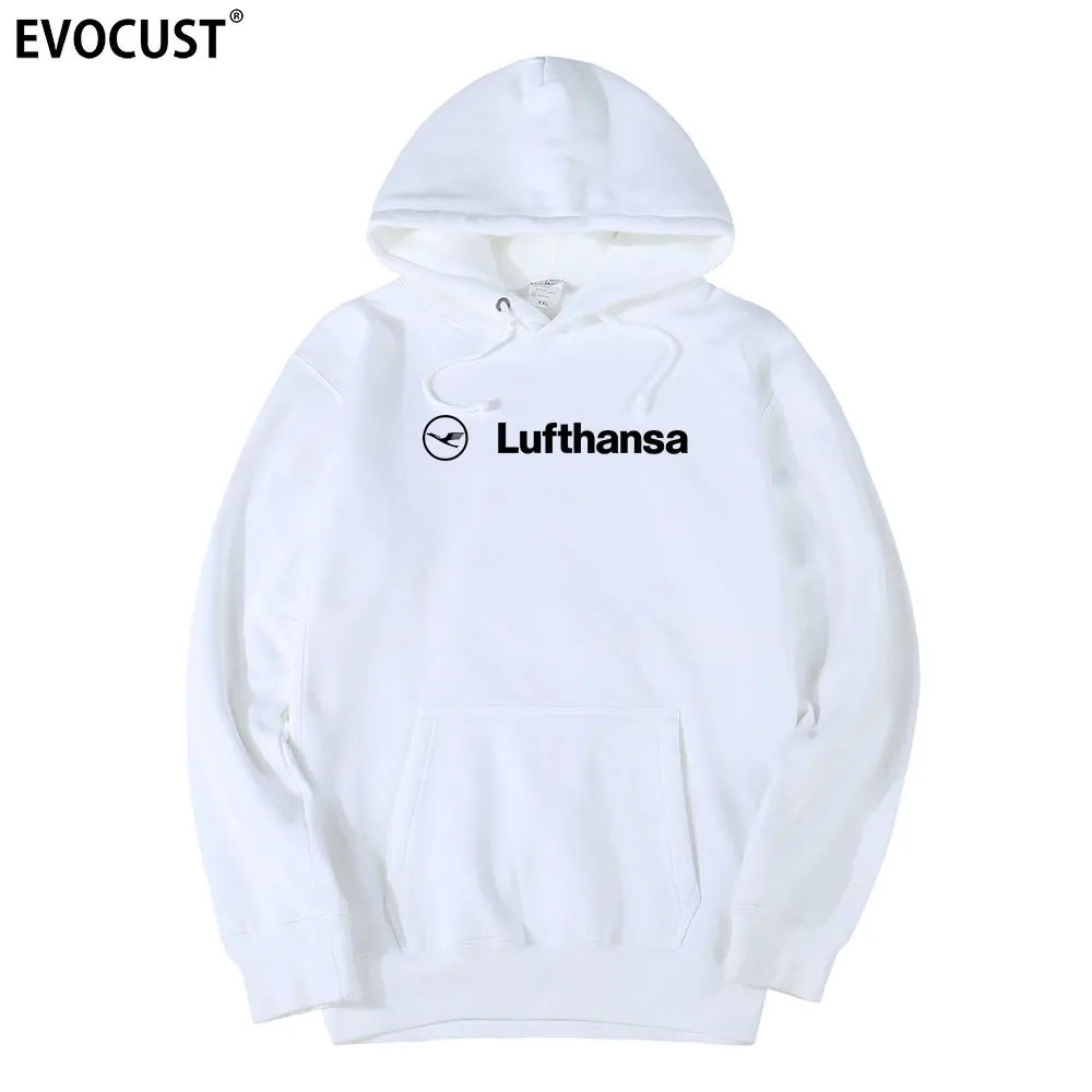 Толстовки Lufthansa для мужчин и женщин немецкие летающие свитшоты чесаный хлопок