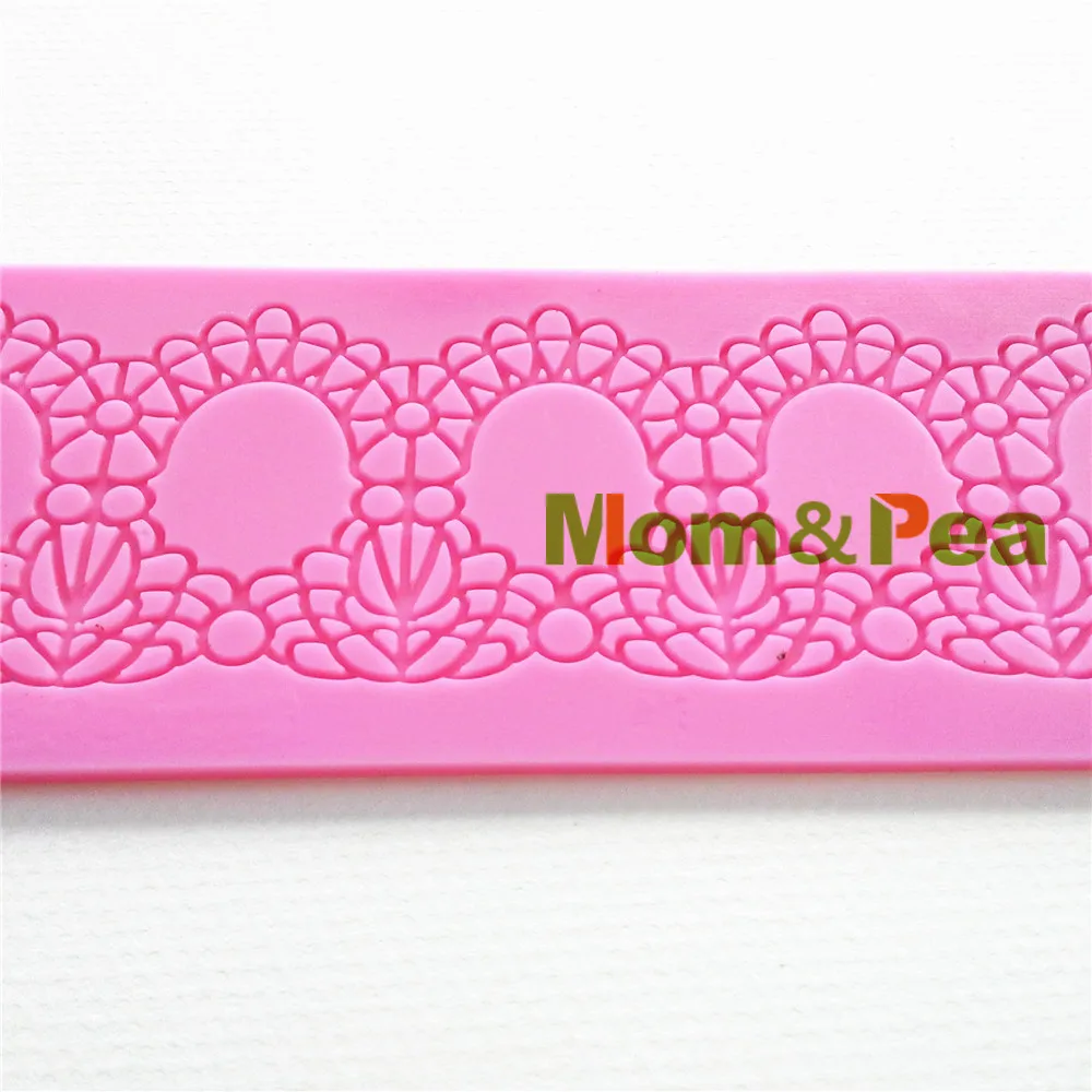 Mom & Pea GX130 Бесплатная доставка силиконовая кружевная форма для украшения торта в