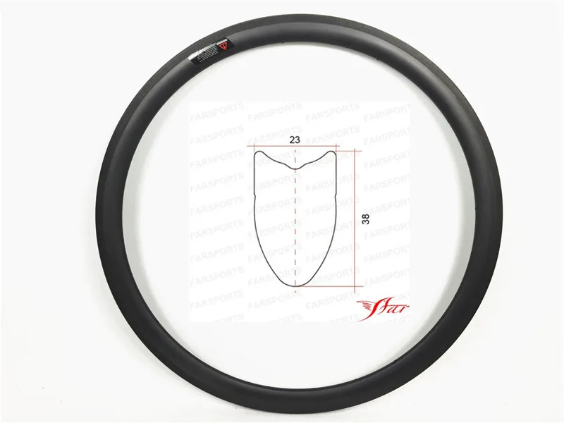 Farsports 38Tx20. 5/23/25 мм ширина Углеродные трубчатые диски 700C карбоновые велосипедные колеса обода для карбоновые колеса 16-32 H Углеродные Диски - Цвет: 23mm wide rim