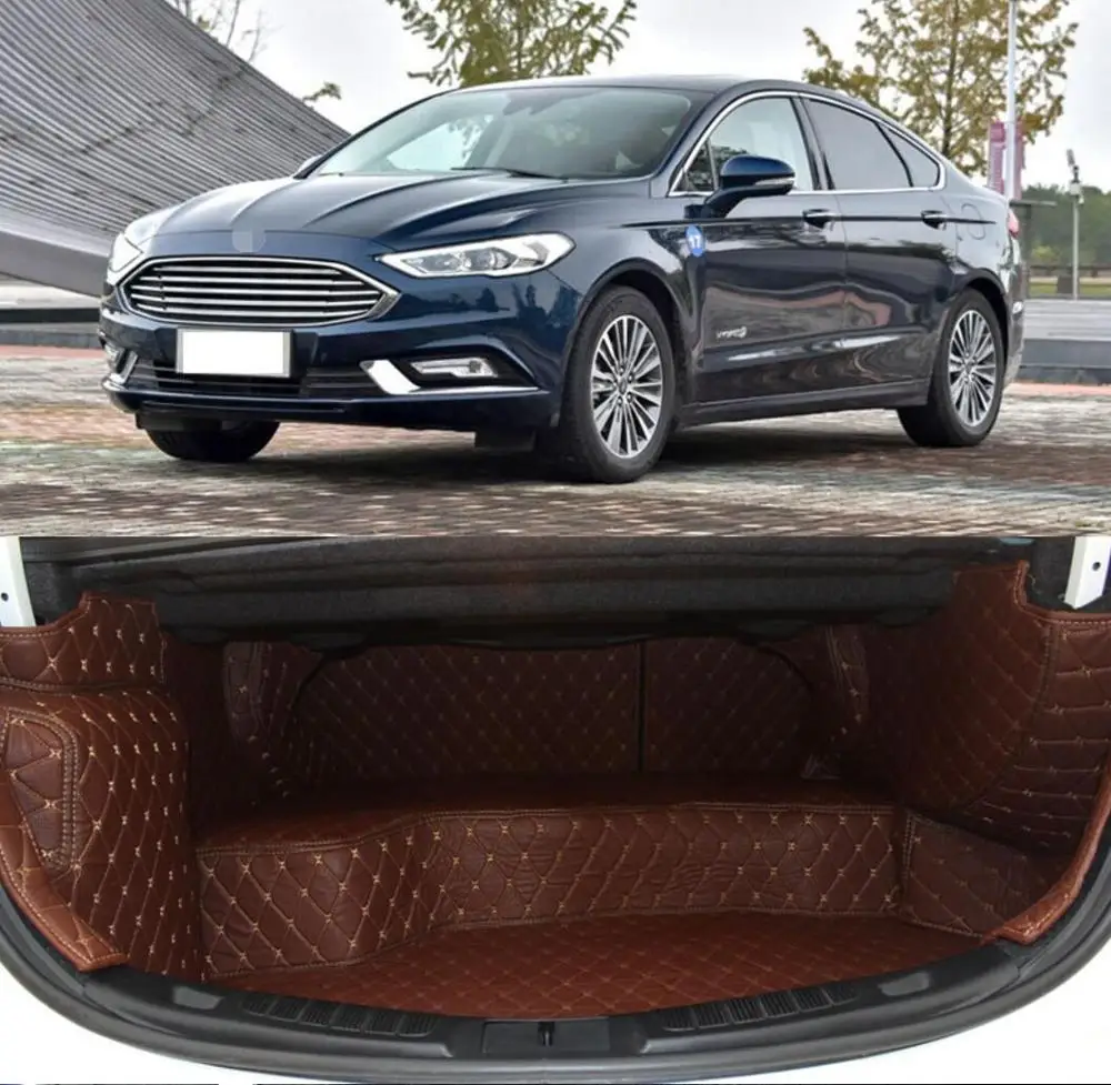 Волокна кожи багажник автомобиля коврик для ford mendeo гибридный тип газа для ford fusion автомобильные аксессуары