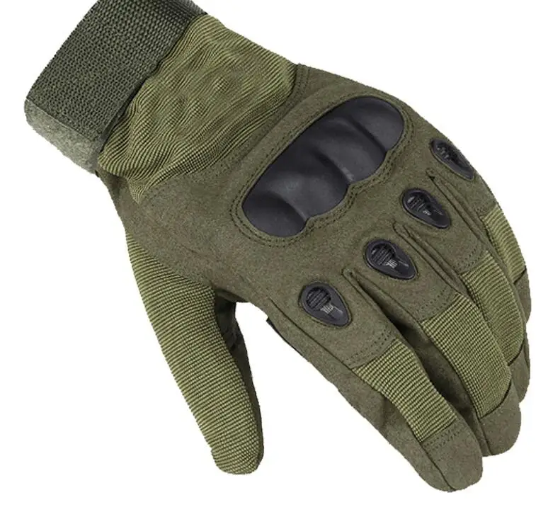 HONG WILD Army gear тактические перчатки для мужчин полный палец SWAT боевой военный карбоновый корпус противоскользящие страйкбол перчатки для пейнтбола - Цвет: green