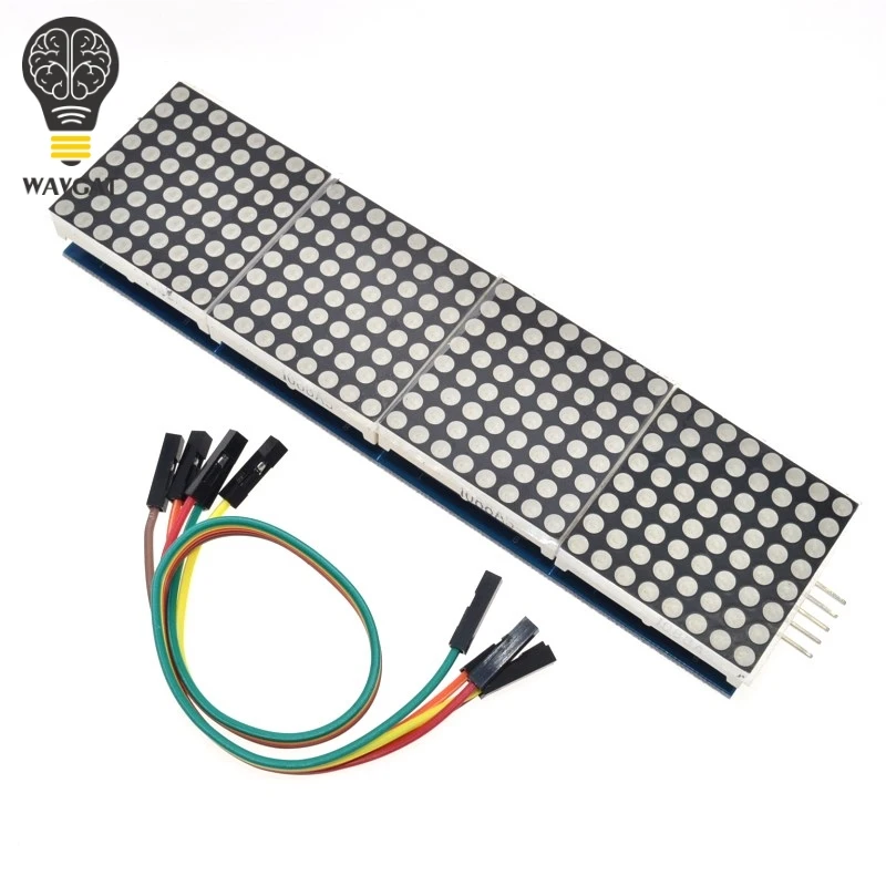 MAX7219 матричный модуль для Arduino микроконтроллер 4 в одном дисплее с 5P линии красный зеленый синий