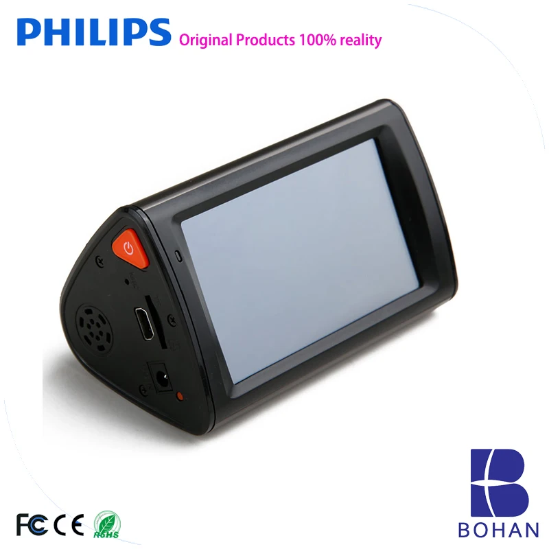 Black Philips Автомобильный видеорегистратор с широким углом обзора 4K Full HD DVR камера ночного видения видео рекордер 4K сенсорный экран данные для автомобиля запись на велосипеде - Название цвета: Black