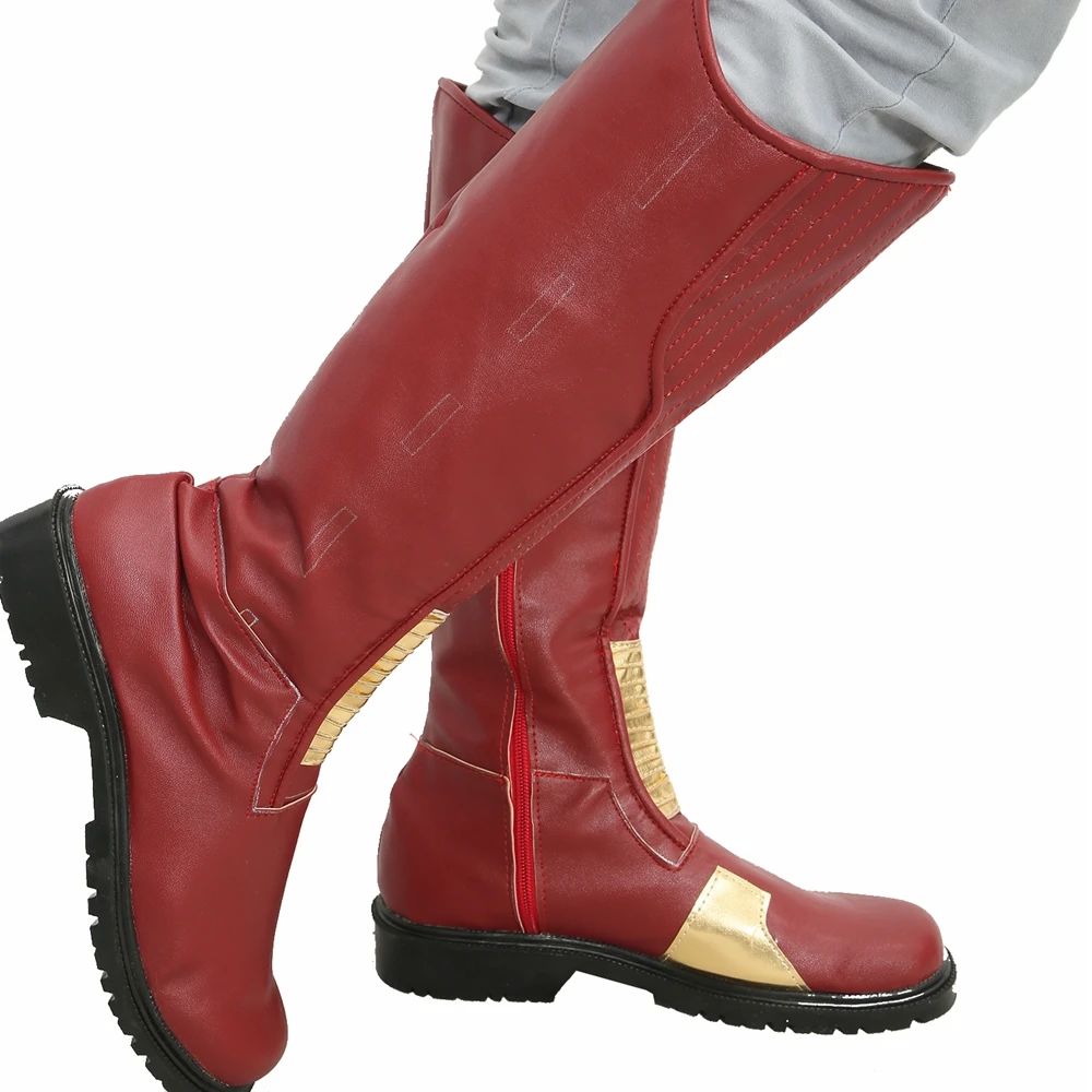XCOSER The Flash Shoes Comics супергерой крутые кожаные ботинки реквизит для косплея 2018