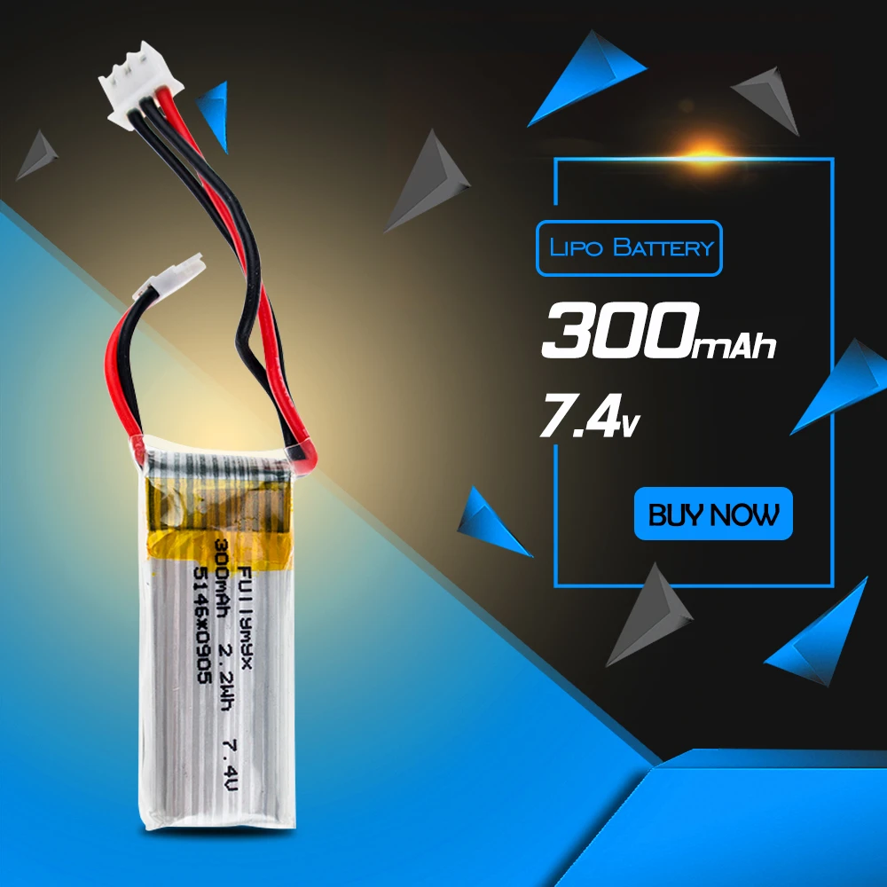 1 шт. 7 4 В 300 мАч 30c Li-Po аккумулятор для WLtoys F959 запасная часть самолета XK A600