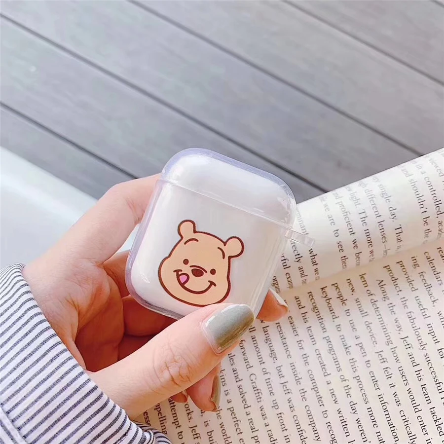 Чехол Airpods, милый чехол для airpods, мультяшный защитный жесткий чехол, прозрачный беспроводной чехол для наушников для iphone, чехол для наушников