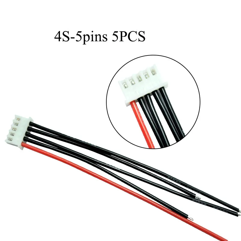 4S1P 5 шт. Lipo 2S 3S 4S 5S 6S батарея балансировщик провода кабель JST-XH JST XH разъем адаптера 22AWG 100 мм 10 см - Цвет: 4S1P