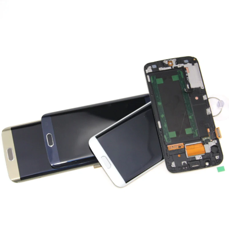 SUPER AMOLED Дисплей для Samsung Galaxy S6 edge ЖК дисплей G925 G925I G925F Сенсорный экран Digitizer + рамка
