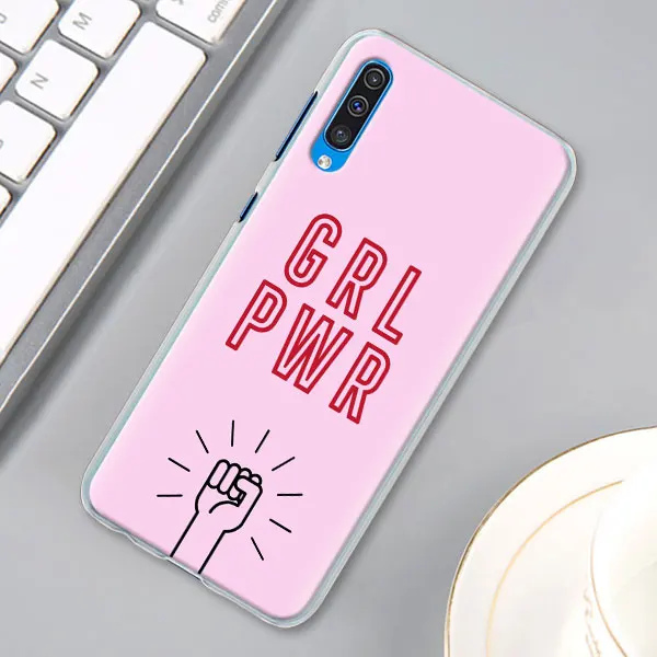 07 Эстетика Минимальный «Girl power» и женских чехол для samsung Galaxy A30 A40 A50 A70 A6 A8 плюс A7 A9 M30 Футляр для телефона - Цвет: 07