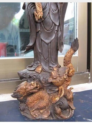 17 &quotкитай бронза Кван-инь Бодхисаттва ездить на estatua дель медь бронзовые