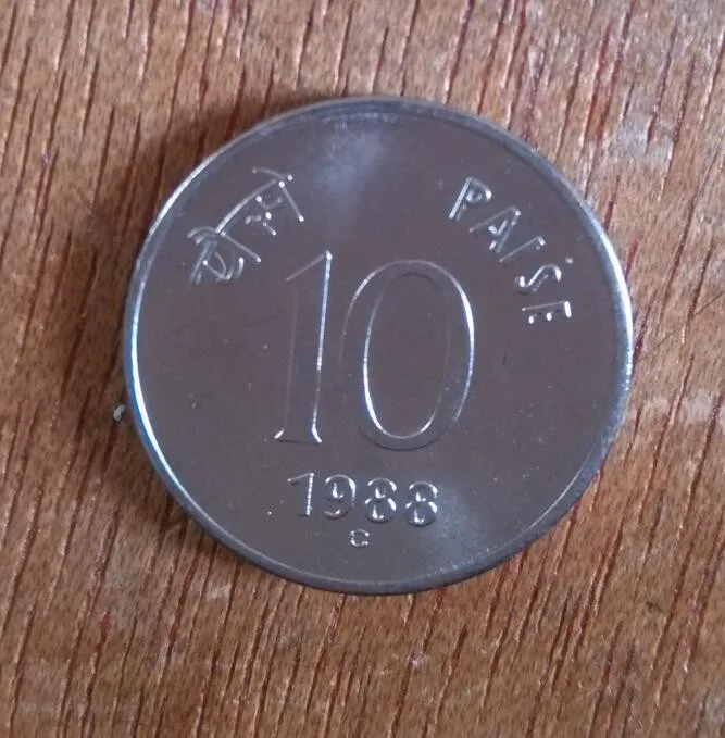 16 мм Индия 10 Paise, настоящая памятная монета, оригинальная коллекция