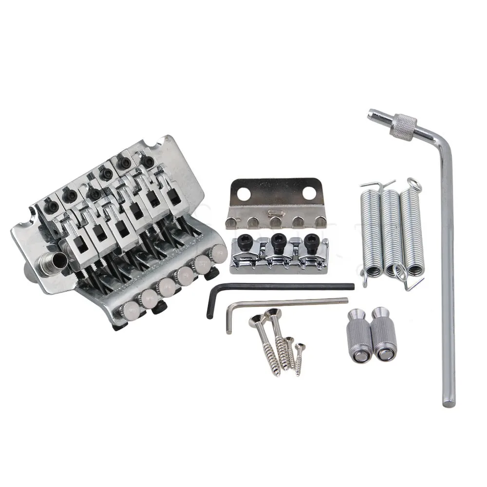 

Yibuy Type3 Chrome Guitar Tremolo Bridge Replacement for Fender ST Guitar Parts