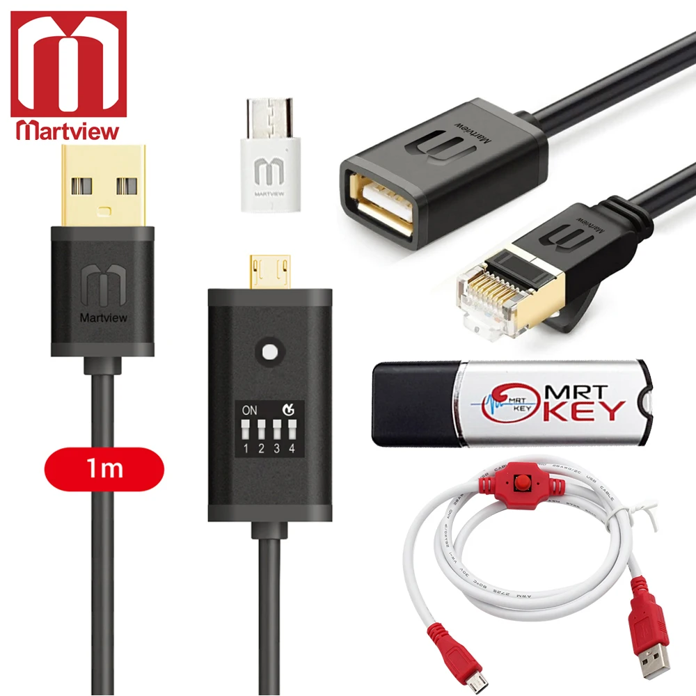 Ключ ключ Martview MRT + кабель для загрузки и адаптер Micro USB Type C разблокировки 9008 BL