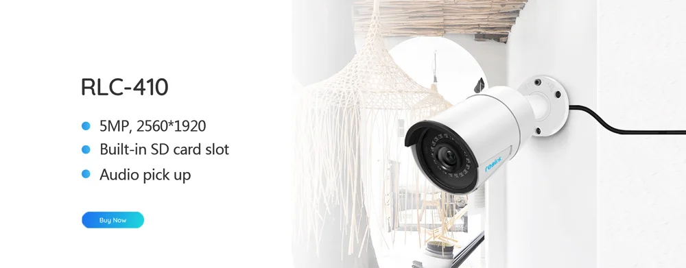 Reolink PoE ip-камера 4MP наружная аудио камера ночного видения Удаленный просмотр P2P Bullet Камера Безопасности B400 работает только с Reolink PoE NVR
